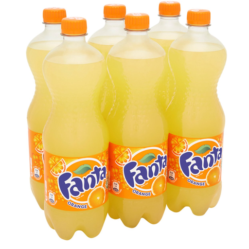 Fanta Orange Soft Drink - 6 x 1 L