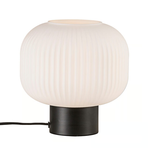 MILFORD Table Lamp in Black Glass