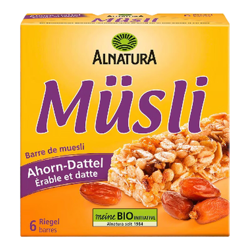 Alnatura Organic Maple & Date Muesli Bars 6x25g