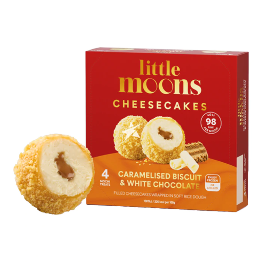 Little Moons Caramel Biscuit and White Chocolate Cheesecake Mochi 120g