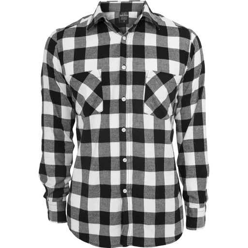 Urban Classics Checked Flannel Shirt Blk/Wht