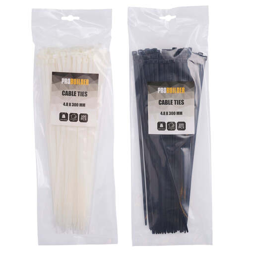 PROBUILDER CABLE TIES 300MM 100PCS