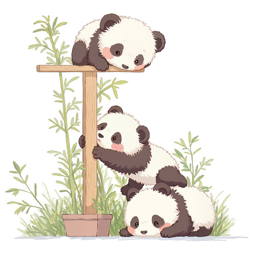 Wall sticker for a child's room with cute animals