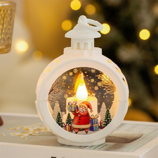 Huacan Circular white Santa Claus decoration
