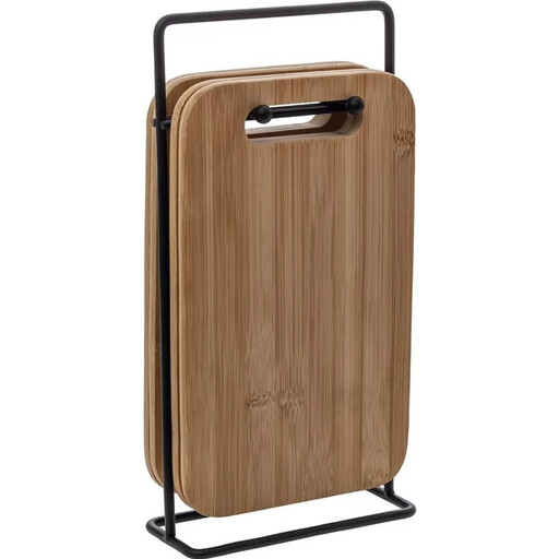 5five Bamboo Tapas Boards Set - 4 pcs, Brown