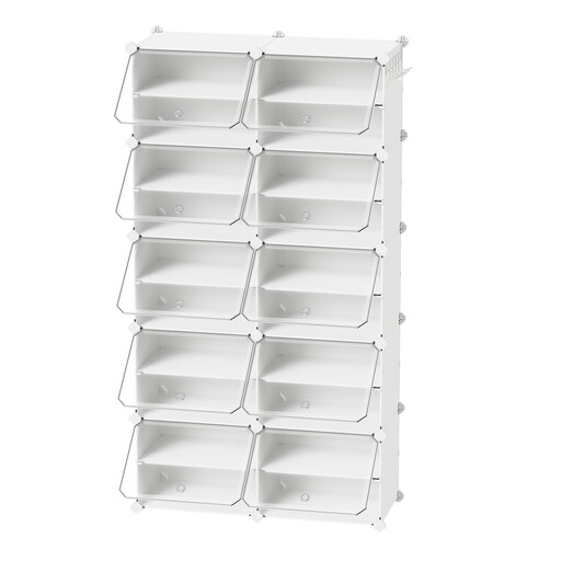 Ochama Modular Shoe Storage Cabinet, 10-Compartment Organiser
