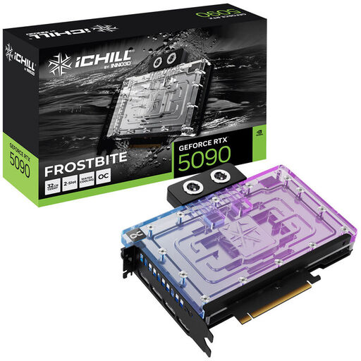 INNO3D iChill GeForce RTX 5090 FROSTBITE, GeForce RTX 5090, 32 GB, GDDR7, 512 Bit, PCI Express 5.0