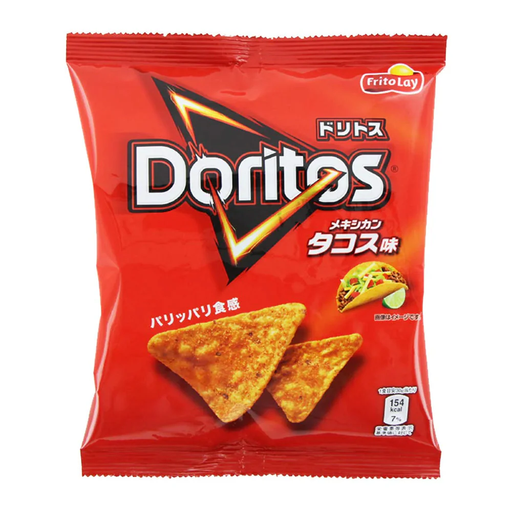 60 g pack of Frito Lay Doritos Mexican Taco flavour chips