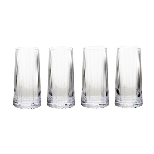 Maison by Premier Set of Four Ribbed Hi Ball Glasses