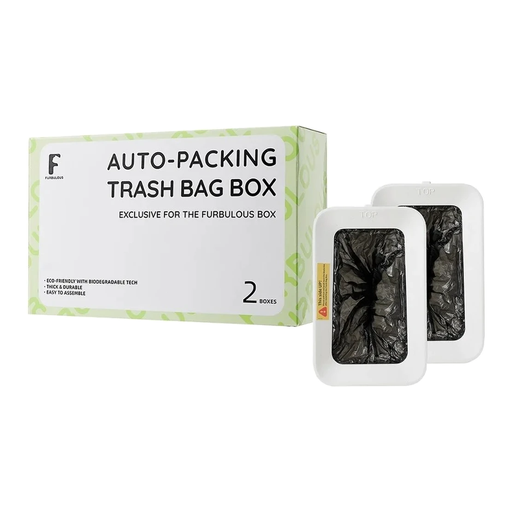 Furbulous Automatic Trash Bag Box, 2-Pack (Compatible Only with Furbulous Cat Litter Box)