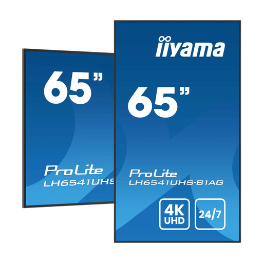 iiyama 65" Professional Digital Signage Display with 4K UHD resolution and 24/7 operating time