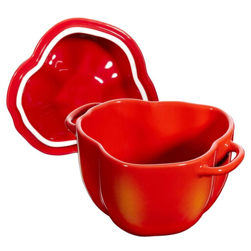 STAUB Ceramic Cocotte, 11 cm | Orange-Red | Paprika | Ceramic