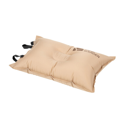 Mobi Garden, Inflatable Pillow, Camping Travel Pillow, Beige, Neck & Lumbar Support, Lightweight Outdoor Cushion