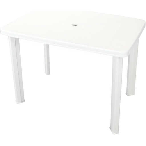 vidaXL Tuintafel - Kunststof, Wit, 101 x 68 x 72 cm