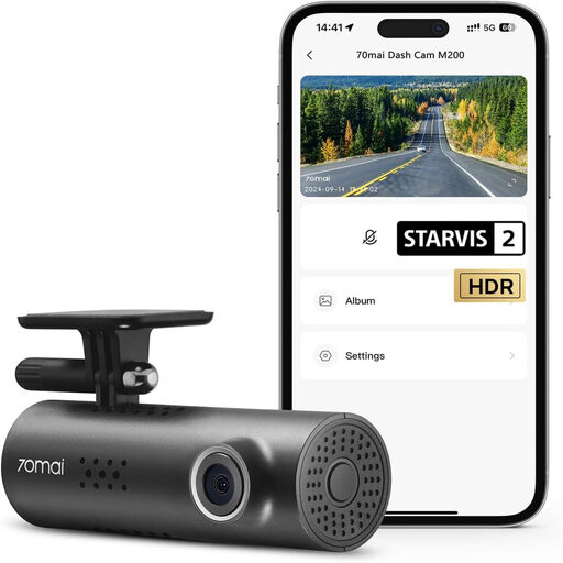 70mai Dash Cam M200, 1080P HDR Front Camera