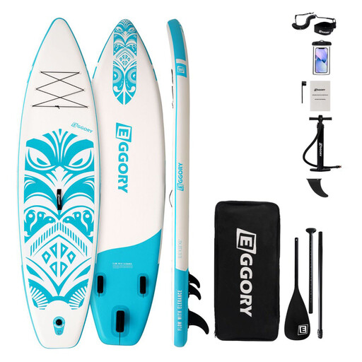 EGGORY Inflatable Stand Up Paddle Board Blue Totem 3200*840*150mm 1pc