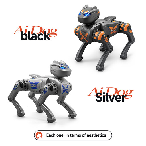 Interactive robot dog for children, Grey 2