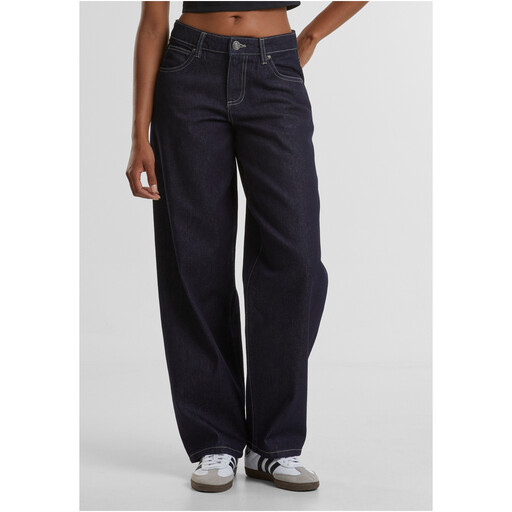 Urban Classics Ladies Mid Waist 90?s Jeans rinse washed