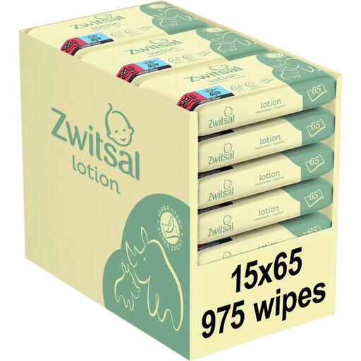 Zwitsal Baby Wipes Lotion 975 Wipes