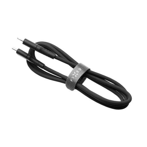 FIXED C?ble en Silicone Liquide USB-C vers USB-C, 2 m, 60 W, Noir