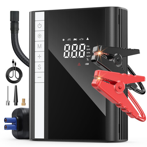 Carsun High-Power Jump Starter & Air Pump - Fits SUV/Pickup/RV with Emergency Light