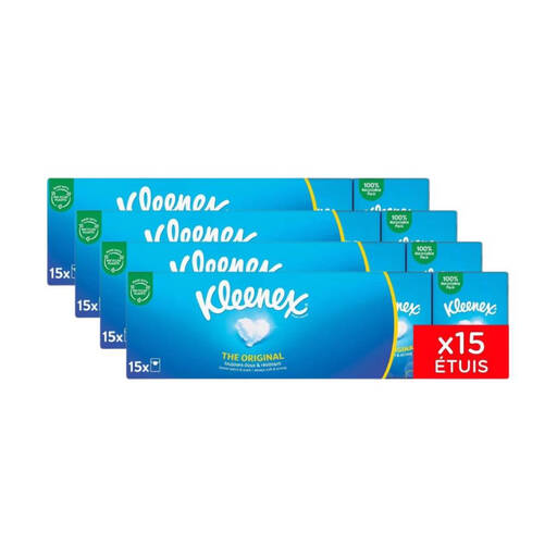 KLEENEX Original Facial Tissues, Mini Pocket Packs, 60 Packs (4 Packs of 15)