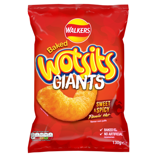 Walkers Wotsits Giants Sweet & Spicy 130g bag