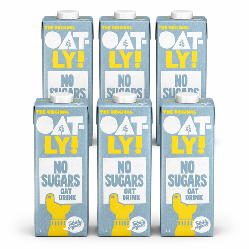 Oatly No Sugars Oat Drink, six 1L cartons