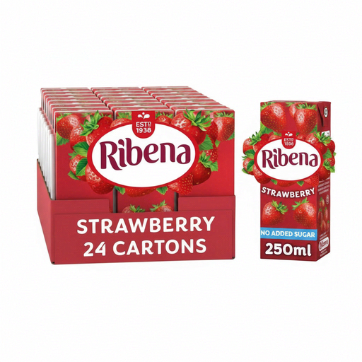 Ribena Strawberry No Added Sugar Cartons 24x 250ml