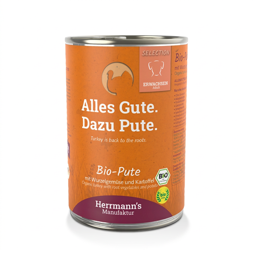 HERRMANN'S MANUFAKTUR Organic Adult Dog Turkey Food 400 g