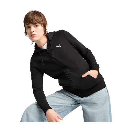 PUMA Women's Sweatshirt Black Ess Full-Zip