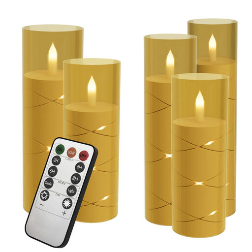 LZQ Flameless LED Candles 5 stuks goud