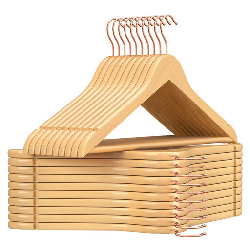 Ochama Wooden Hangers, Set of 20