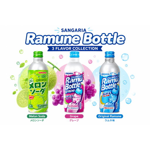 Sangaria Ramune Bottle 3 flavour collection