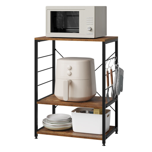 EUGAD 3-st?ckiges Küchenregal, Standregal im Industrie-Design