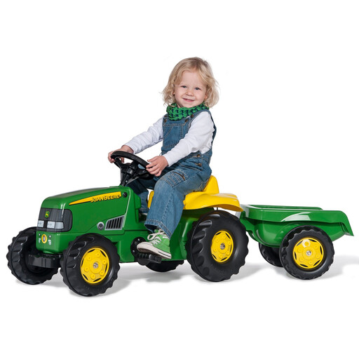 Rolly John Deere Pedal Tractor with Detachable Trailer
