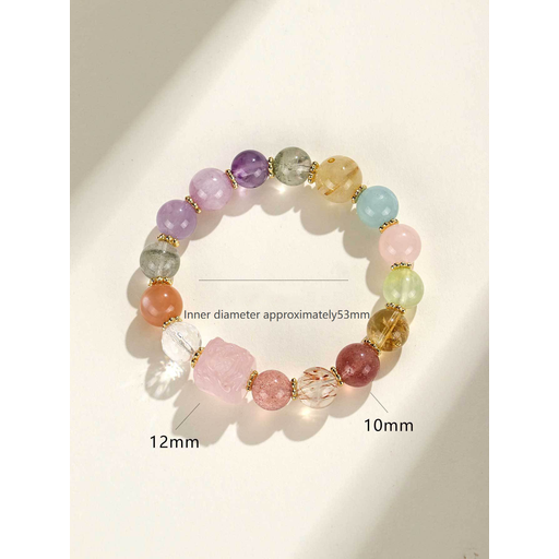 VoxorAI L8 [Love and Tenderness] Natural Rose Quartz Bracelet