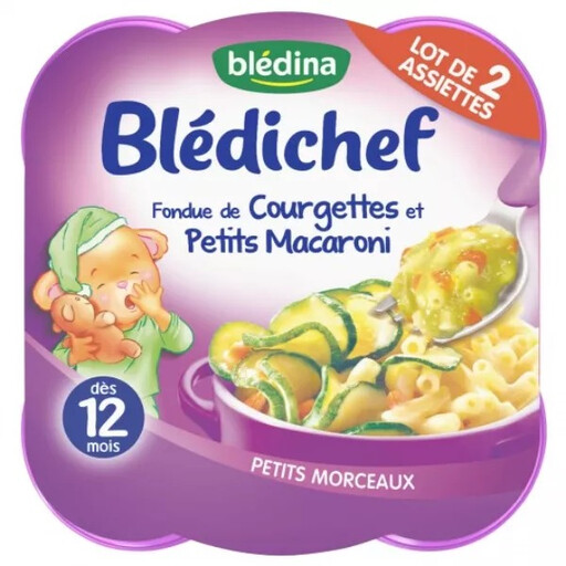 BLEDINA BLEDICHEF Zucchini & Macaroni 12+ Months 2 x 230 g
