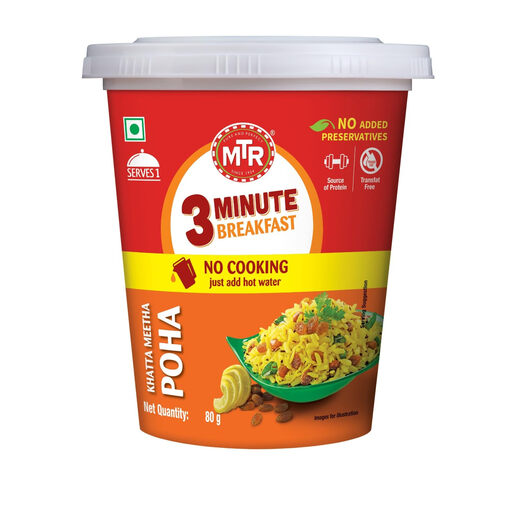 MTR Instant Khatta Meetha Poha Cup 80g
