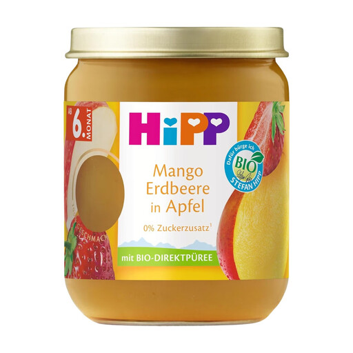 Hipp Bio Fruits Mango Strawberry in Apple, from 6th Month, 160g 6-Pack