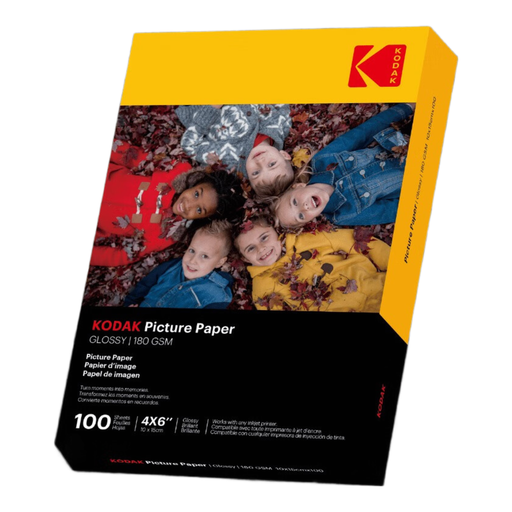 Kodak Photo Paper, 100 Sheets, 10 x 15 cm, Glossy Finish, 180 gsm