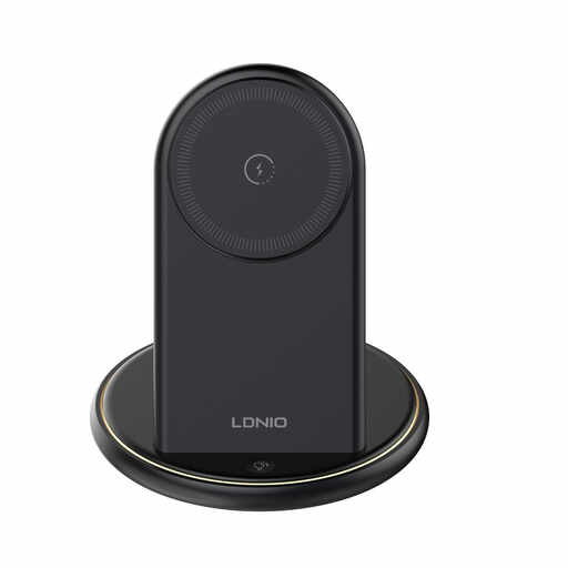 LDNIO 5 in 1 Wireless Charger Stand - Black