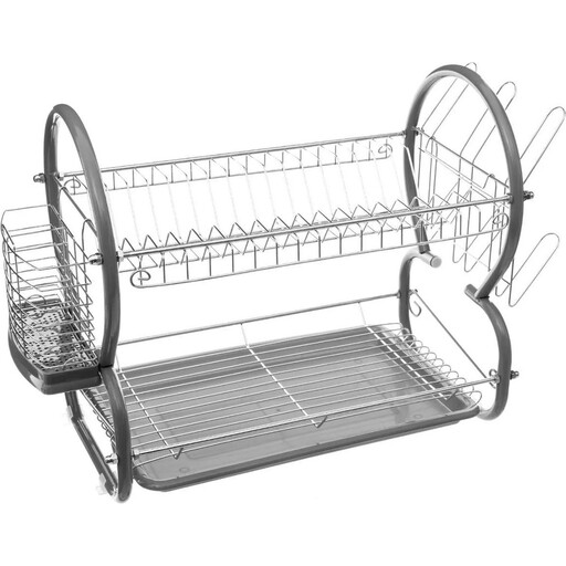 5five Metal & Plastic Dish Rack - Grey