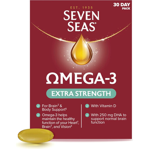 Seven Seas Omega-3 Fish Immune Support Oil Capsules Extra Strength with Vitamin D