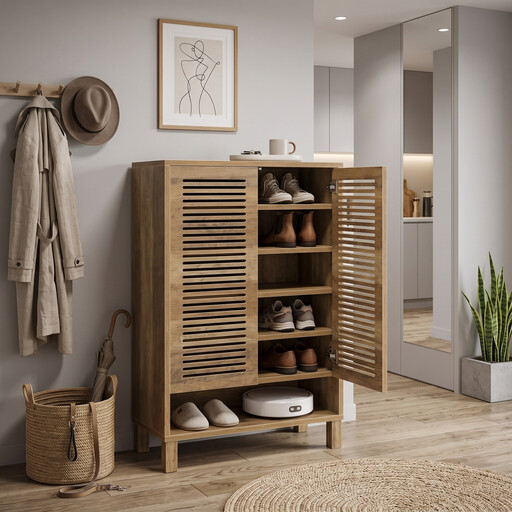 Freistehender Schuhschrank im Landhausstil