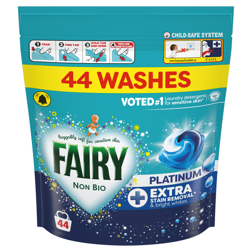 Fairy Non Bio Platinum Washing Liquid Pods 44 Washes