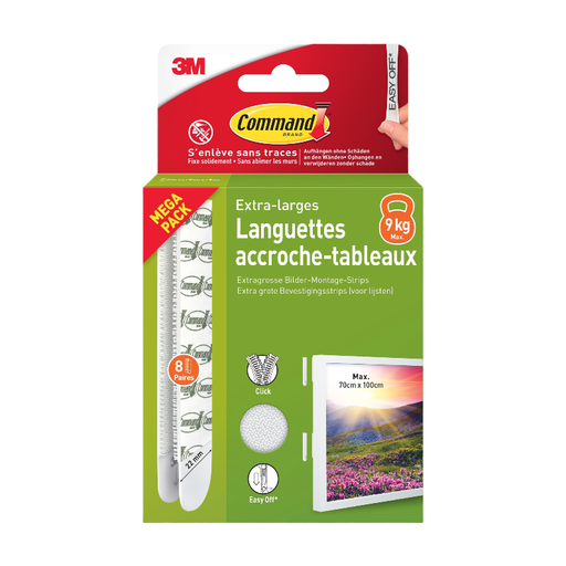 Command XL strips supporting up to 9 kg