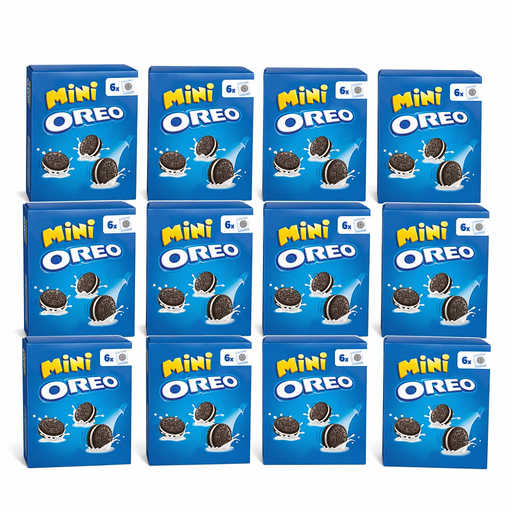 Mini Oreo biscuits, six bags, 114g