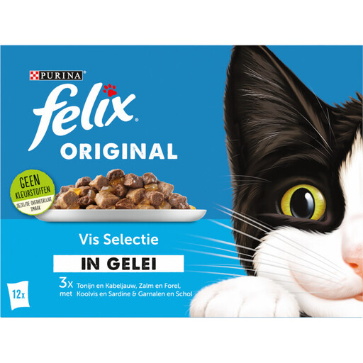 Felix Original Premium : nourriture humide pour chat au poisson, 12 × 85 g