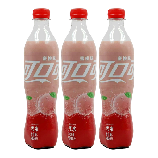 Coca-Cola Peach Soda, 3 × 500 ml